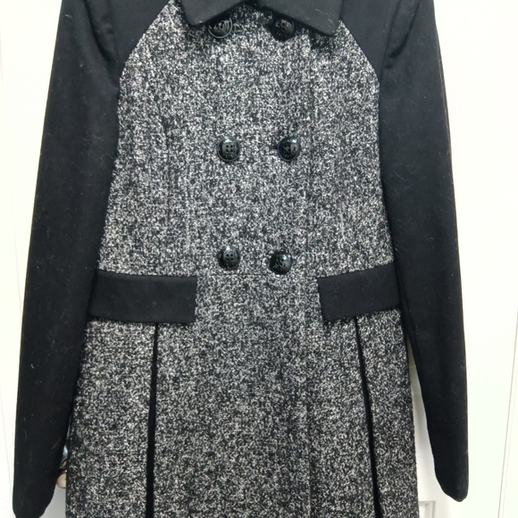 CLEARANCE SALE!! Black Rivet Women's Formal Two-Tone Pea Coat. - Picture 2 of 11